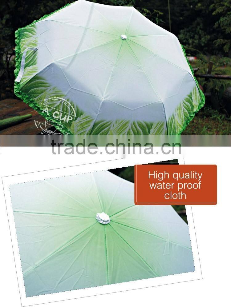 Hot Sell Cabbage Umbrella Sun And Rain Folding Unique Umbrella Cabbage Shape Umbrella