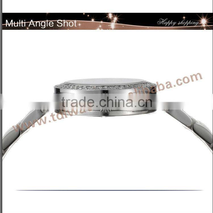 Luxury Ladies Stone Watches with Sapphire Glass and Solid Stainless Steel Band