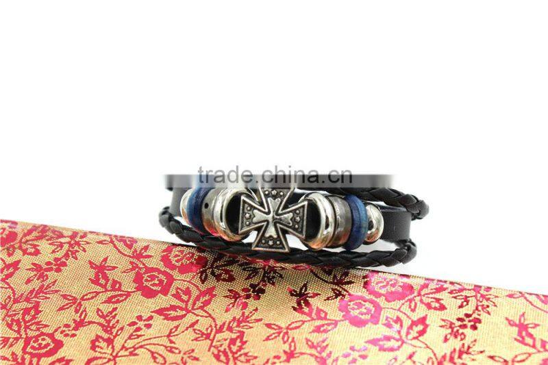 Fashionable Retro Style hot selling Leather bracelet