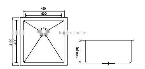 Stainless steel handmade sink kitchen sink