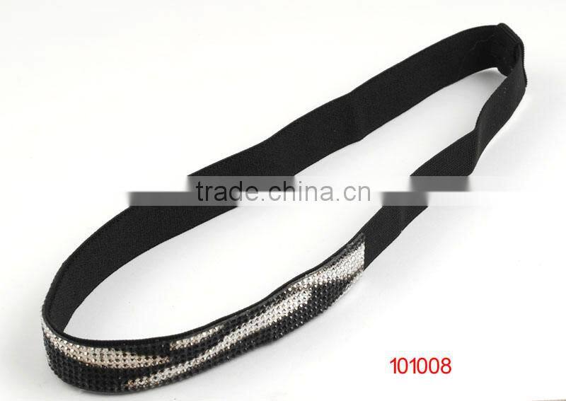 zebra print rhinestone headband