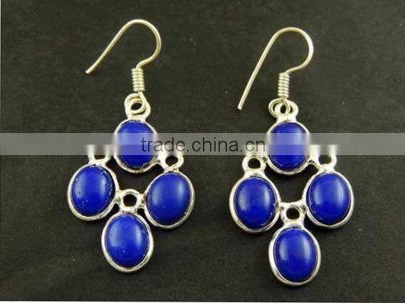 Lapis Lazuli oval Gemstone Earrings