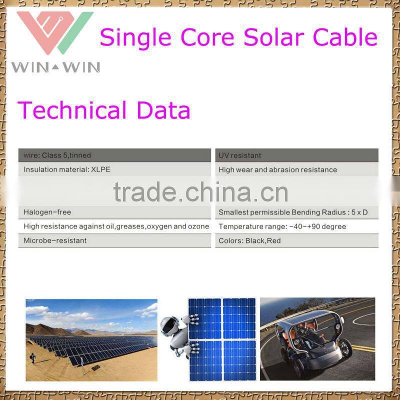 TUV Approval Single Core PV Solar Cable 007
