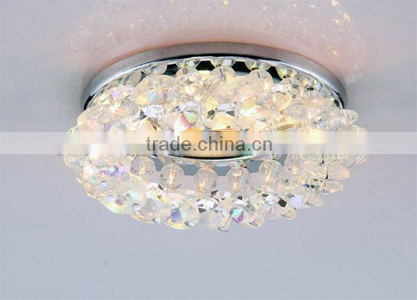 modern MR16 gu5.3 gu10 AB multi color crystal beads chrome iron base led spot light for indoor ceiling decoration