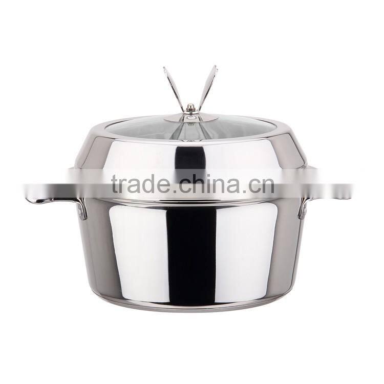 Stainless Steel High-qulity Double Handle Cooking Soup & Stock Pot
