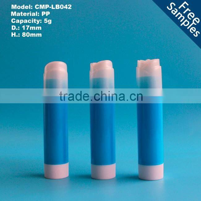 Wholesale 5g PP flower twisting cute lip balm container in customized color