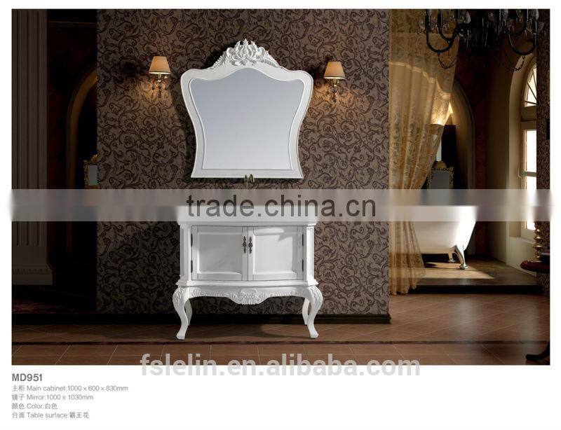 LELIN classicial solidwood bathroom furniture design top sale wash basin vanities LM-952