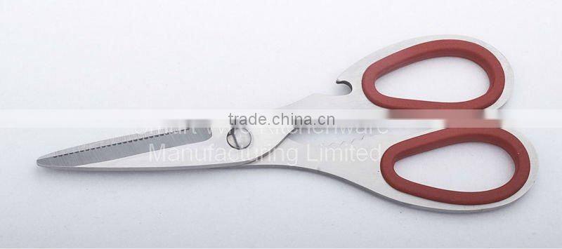 Stailess steel handle and blade shaped scissors