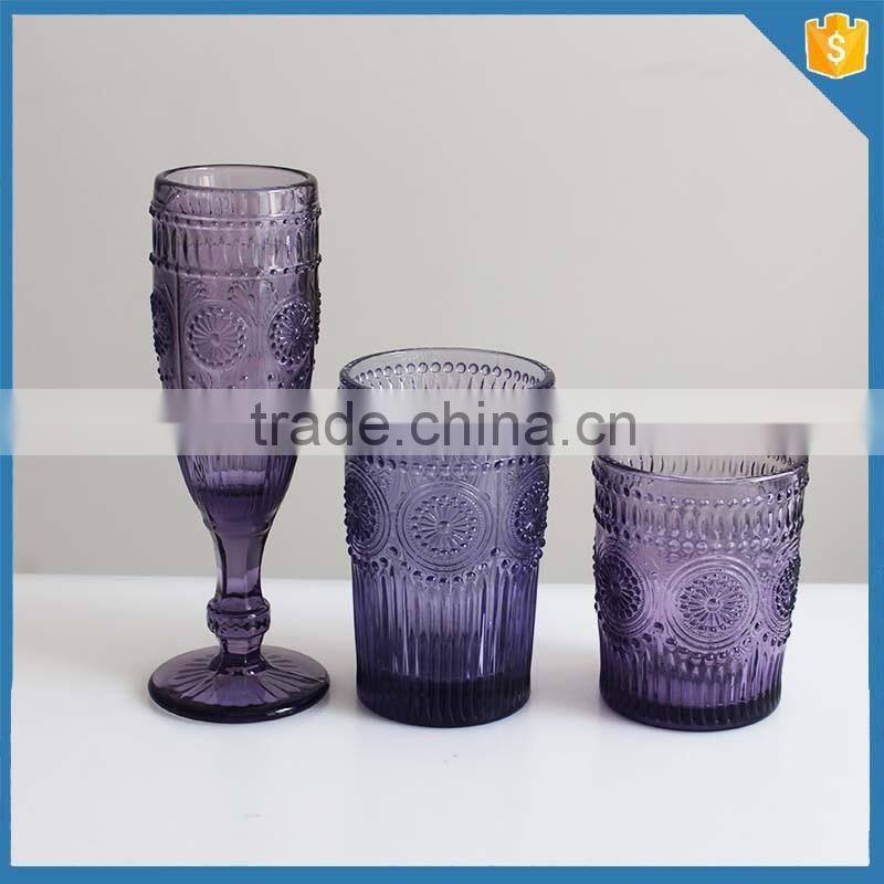 Factory super low price Coloured drinking glass Cup for water/wine/ice cream/yogurt