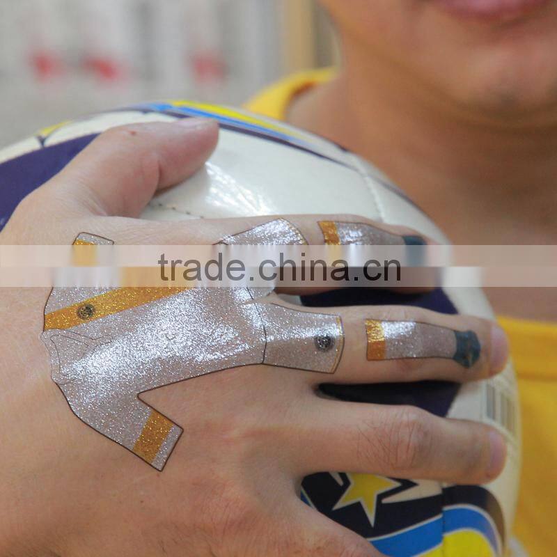 New Arrival glliter CMYK soccer uniform for hands wholesales tattoo sticker