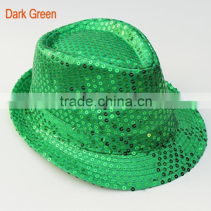 Fashion Flashing Fedora Sequin Gangster Hat Hot Jazz Hat Cap