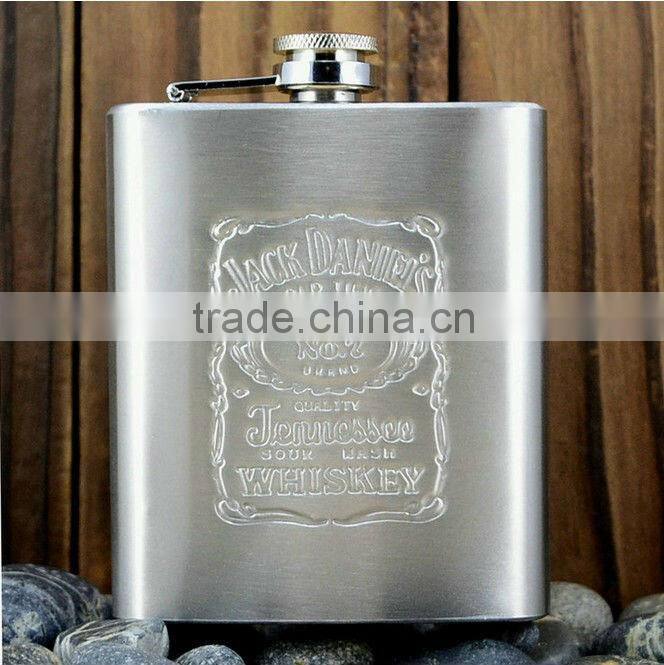 7oz stainless steel engraved hip flask metal flask engraving
