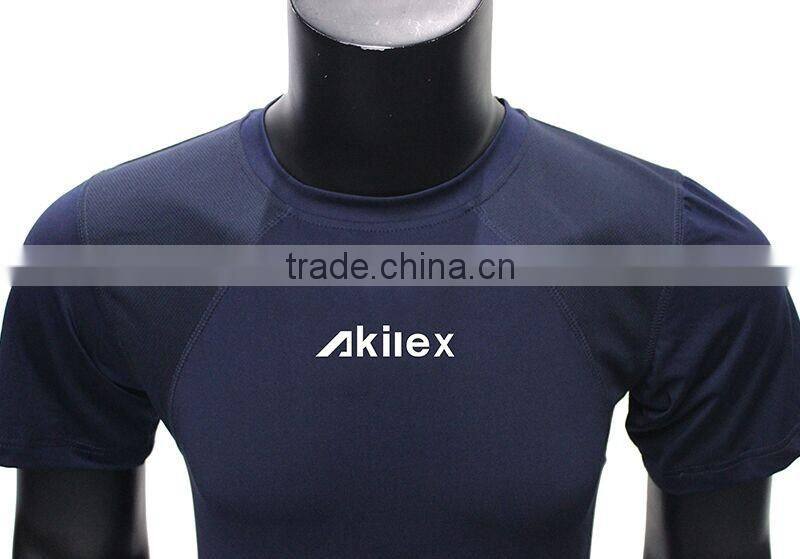 2016 new slim men black soccer jersey