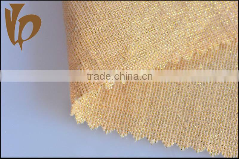 Bright Shiny Linen Cotton Metallic Fabric