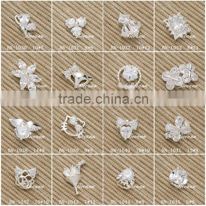 2015 crystal 3d finger nail art jewelry