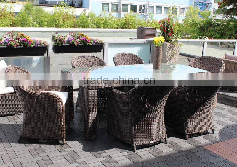 Poly rattan resin wicker garden furniture dining set