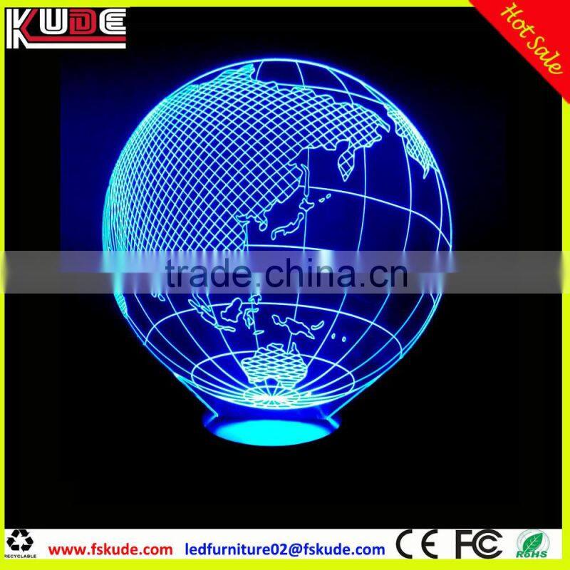 Customized design 3D LED night light/mushroom design 3D acrylic lamp with colorful