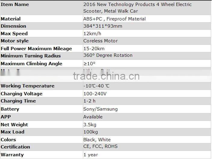 Hot Selling Product 2016 Coowalk Self Balancing Scooter Wholesale With Factory Price