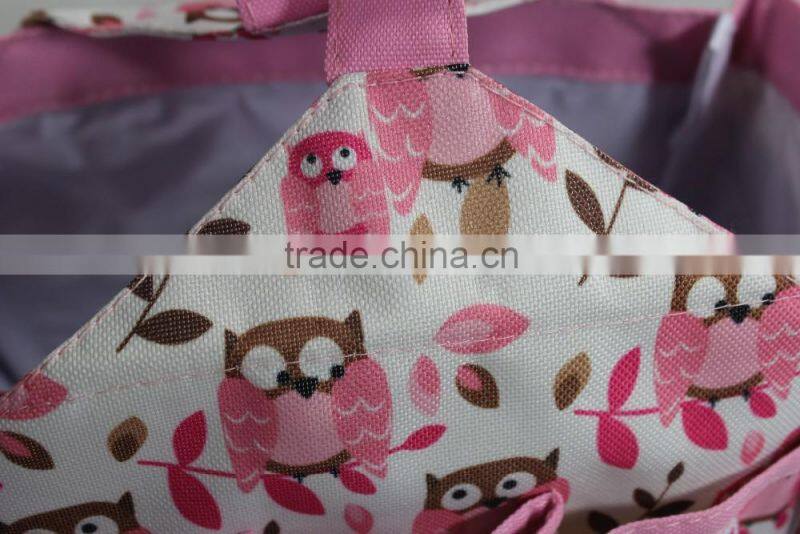 Personality creative design pink owl decoration multi-function hanging baby bag