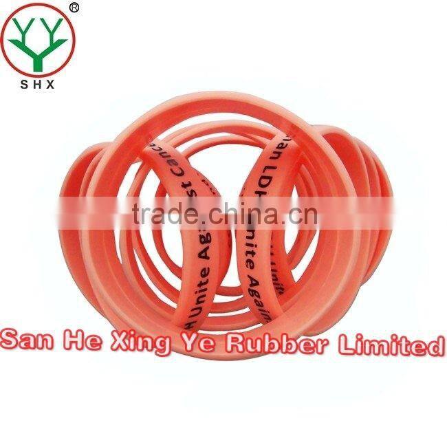 1 inch debossed and ink filled wide silicone wristband