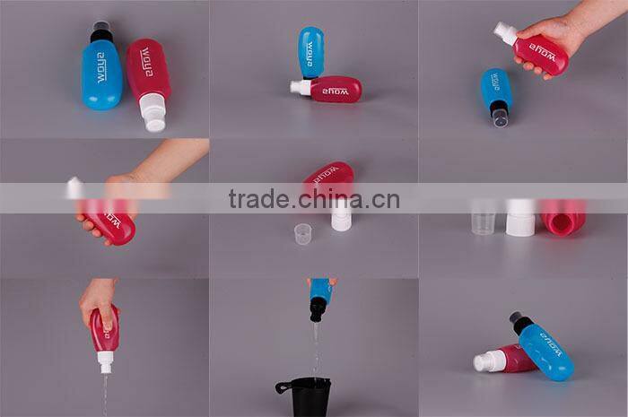 Small 100ml BPA free PE water bottle for Outdoor Travel Usage