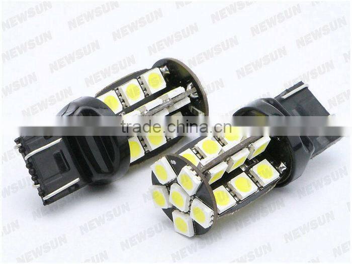 Super bright 576LM 4.1W T20 7443 30 SMD 5050 LED Bulb Car Turn signal Brake Stop parking car Light White Blue Red Yellow 12V
