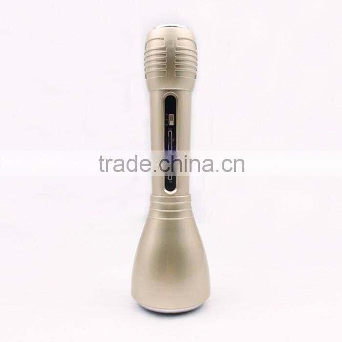 2016 newest wireless mini microphone portable speaker + Bluetooth outdoor KTV karaoke Player