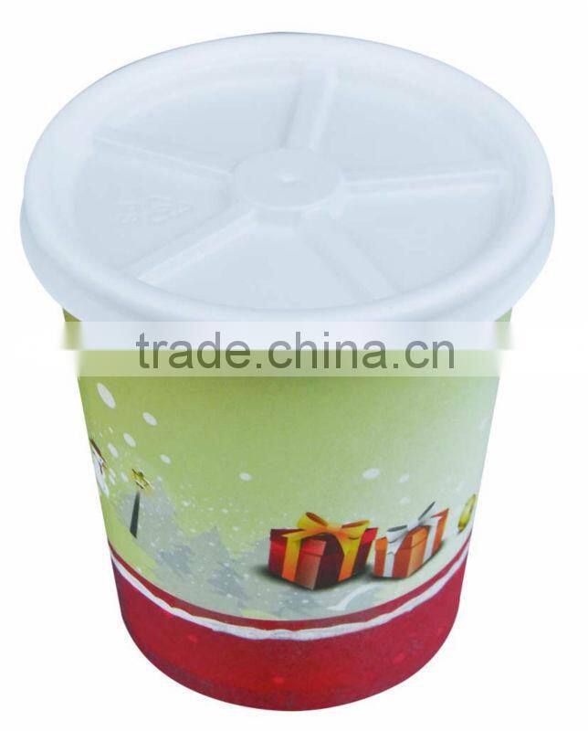 10oz customized single wall hot airline paper custom cups