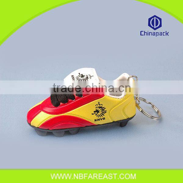 Wholesale well selling leather football shoe keychain