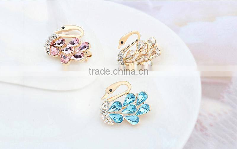 Fashion Decorative Animal Safty Pins Swan Brooches