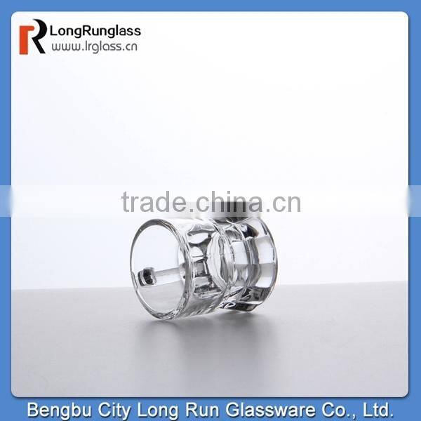 LongRun anhui bengbu fancy craved heavy bottom wine glass with decal