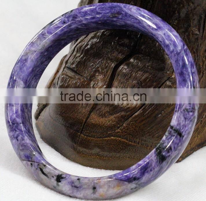 55-60mm inside diameter natural charoite gemstone bangle