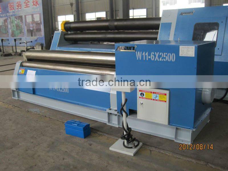 6mm mechanical metal sheet rolling machine , steel roll bending machine