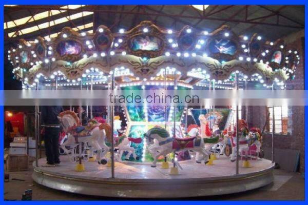Playground theme park rides - 3 seats mini carousel