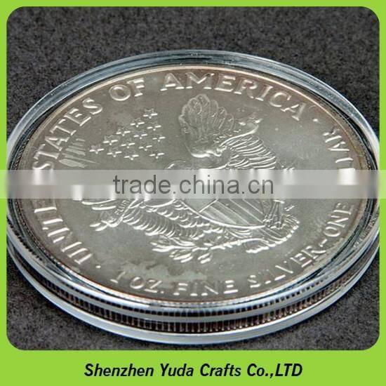 Clear plastic coin holder customized metal coin capsules