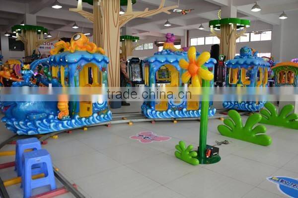 Fiberglass sea animation kids rides electric animal train rides ocean tourist train sale