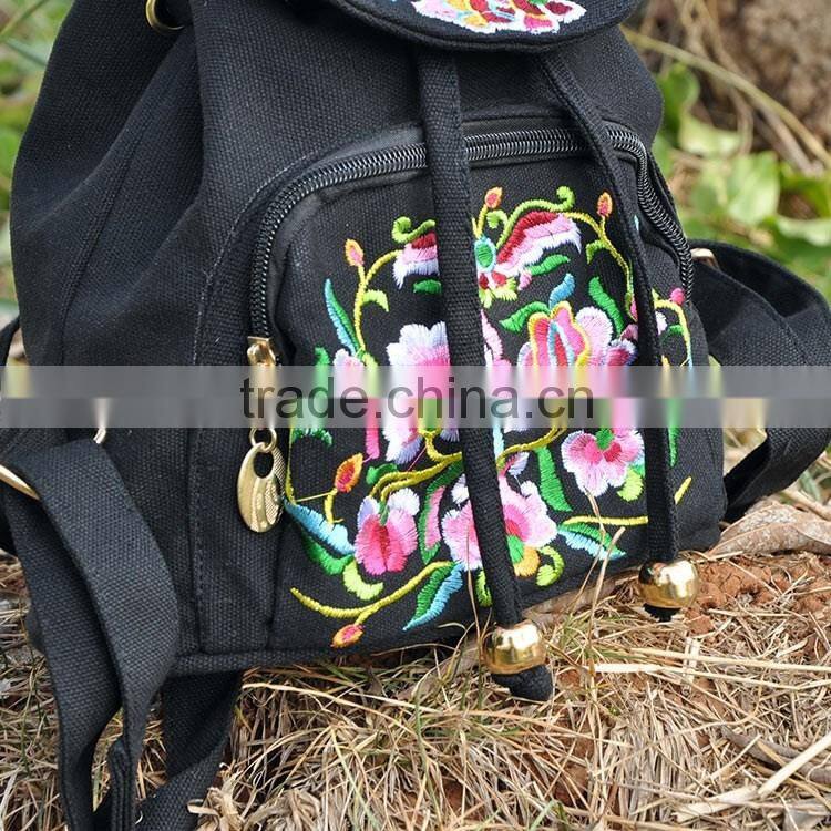 Vintage canvas backpack bag/Ladies shoulder bag fashion/special fabric beauty bags backpack canvas for kids