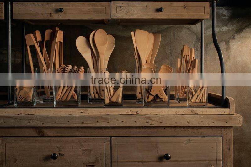 Bamboo and Wooden Spoon Utensil Set with Bonus Tongs