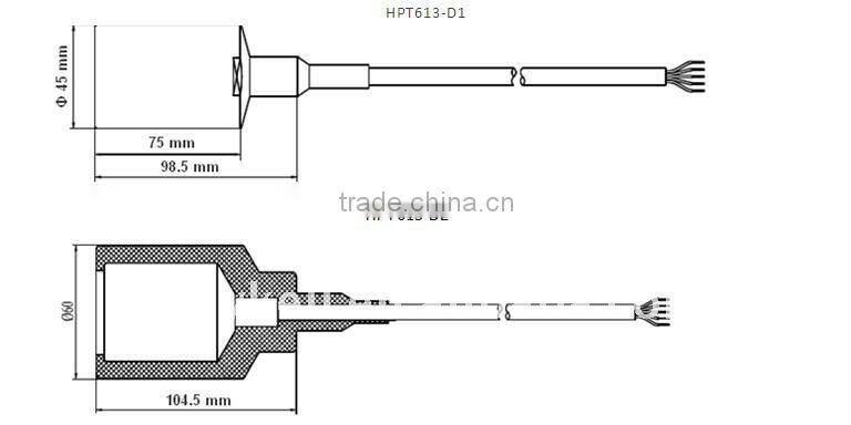 MPT413 ceramic capacitive antiseptic level transducer