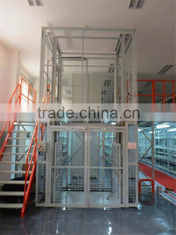 Electric freight elevator/hydraulic cargo lift/guide rail lift