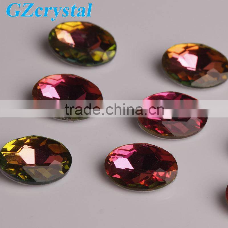 Popular egg shaped diamond crystal stones for clothing
