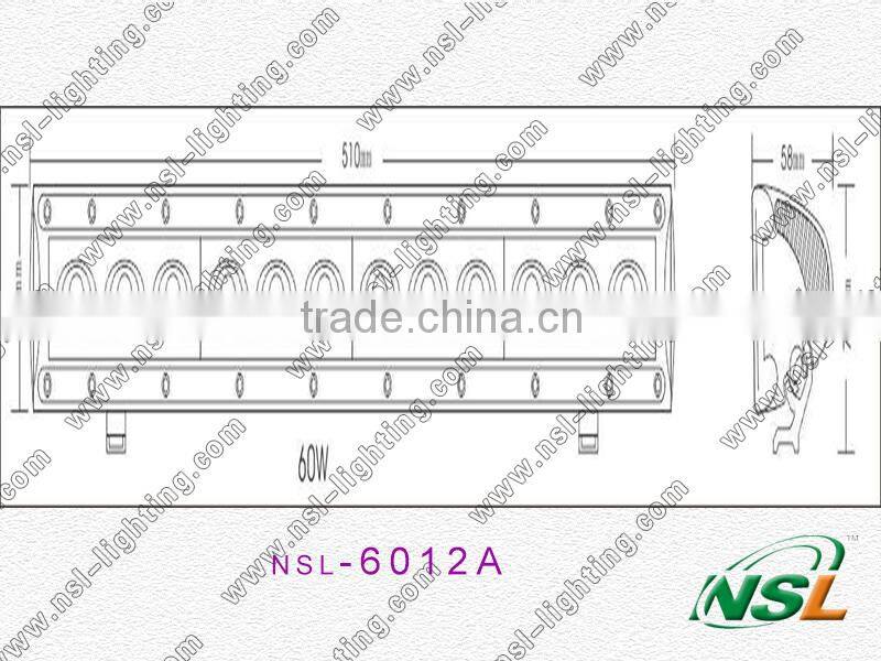 led light bar off-road 12V 60w, 20 inch led light bar, Creee led light bar off road driving