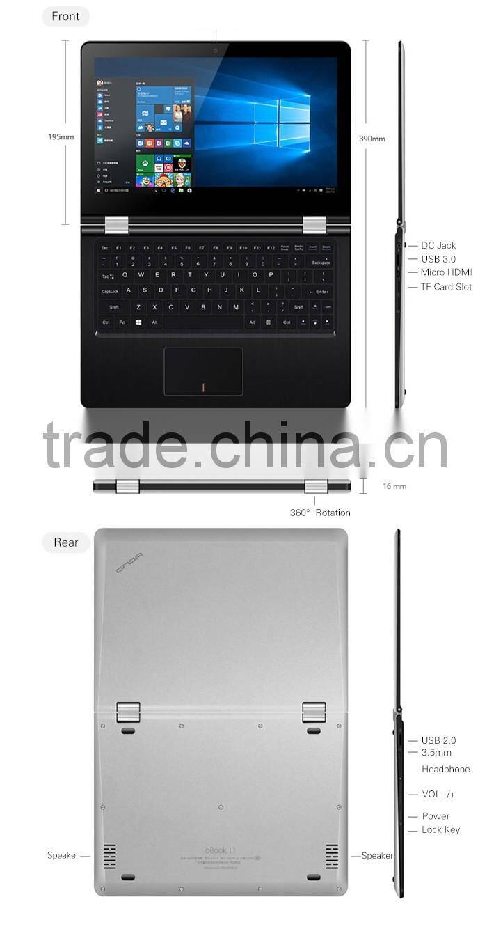 Onda oBOOK 11 Ultrabook Laptop 11.6 inch Win 10 + Android 5.0 Intel Cherry Trail Z8300 64bit Quad Core 1.44GHz 4GB RAM 64GB