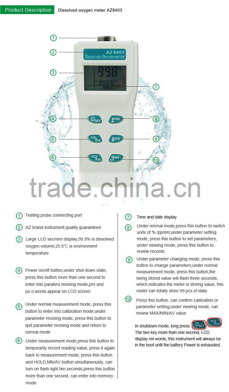 Portable Dissolved Oxygen Meter Water Quality Meter Dissolved Oxygen Tester
