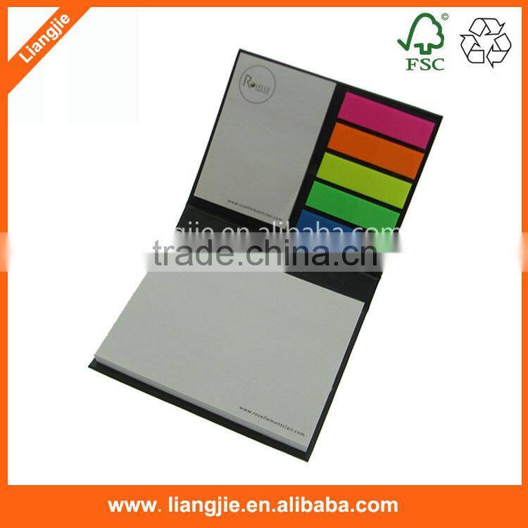 Hard Cover with PET Bookmark Combined Sticky Memo Pad