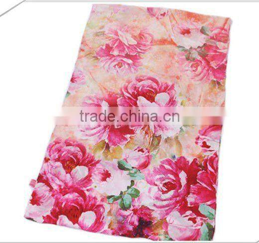 flower,printed,Printed Pattern and Medium Style of Length 100% silk scarf