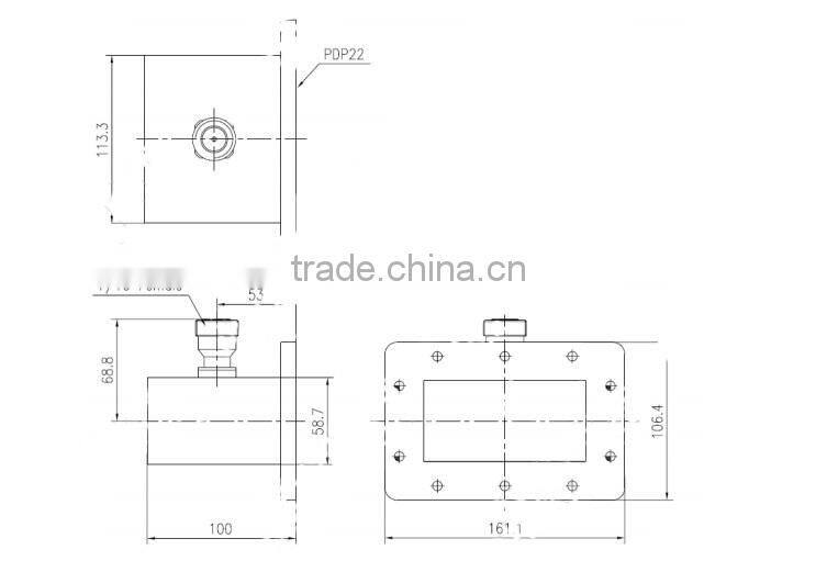 WR430 Coaxial right angel adapter