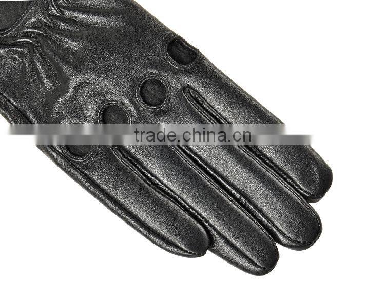 Fashion lady driving sheepskin leather gloves