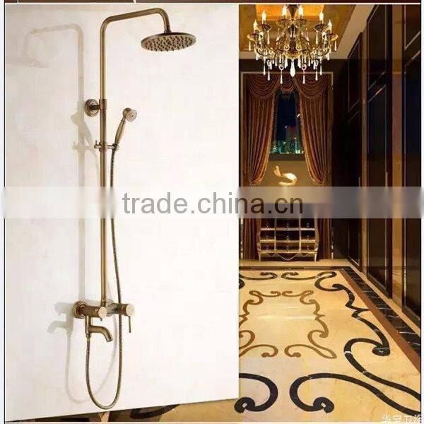 luxury ceramic cartridge bathroom shower mixer set, titanium gold shower mixer set
