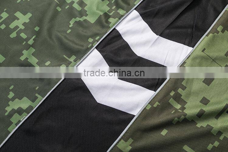 sublimated camo blue reversible basketball jerseys/custom digital camo basketball uniform